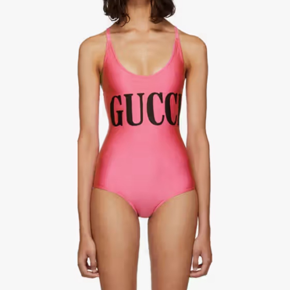 Gucci Vibrant Pink One-Piece Swimsuit